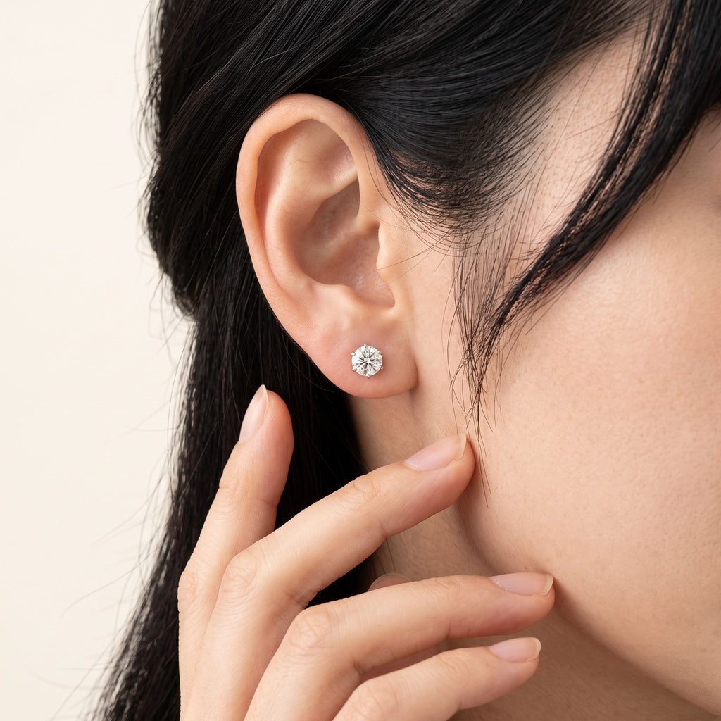 PT900プラチナ スタッドピアス（SI〜VSクラス ダイヤモンド計0.60ct・0.80ct｜CGLソーティングメモ付）