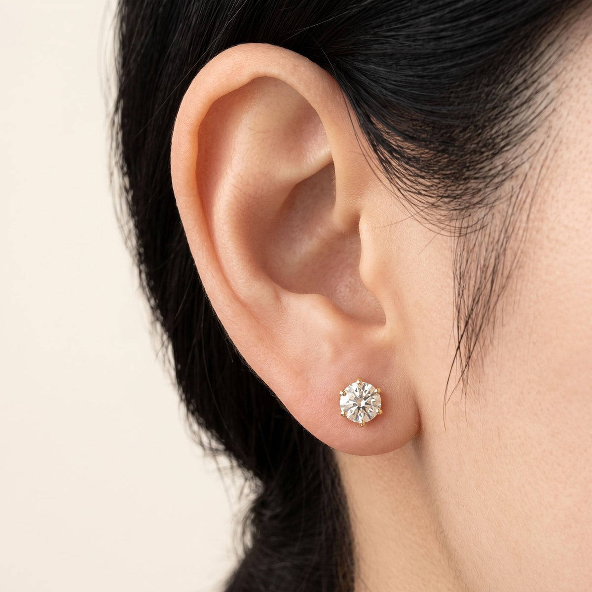 K18ゴールド スタッドピアス（SI〜VSクラス ダイヤモンド計0.60ct・0.80ct｜CGLソーティングメモ付）
