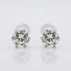 PT900プラチナ スタッドピアス（SI〜VSクラス ダイヤモンド計0.60ct・0.80ct｜CGLソーティングメモ付）