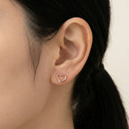 K18 ピンクゴールド 10mmハート スタッドピアス