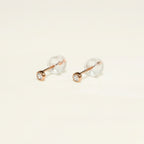 K18 ピンクゴールド スタッドピアス（ダイヤモンド0.08ct）