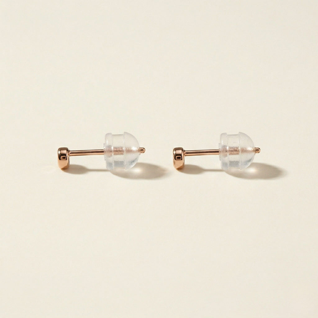 K18 ピンクゴールド スタッドピアス（ダイヤモンド0.08ct）