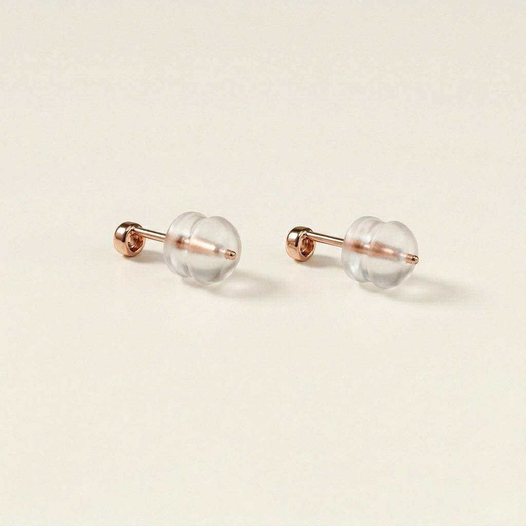 K18 ピンクゴールド スタッドピアス（ダイヤモンド0.08ct）