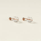 K18 ピンクゴールド スタッドピアス（ダイヤモンド0.08ct）