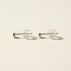 K18 ホワイトゴールド スタッドピアス（ダイヤモンド0.08ct）