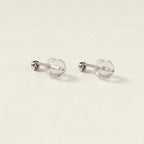 K18 ホワイトゴールド スタッドピアス（ダイヤモンド0.08ct）