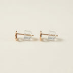 K18 ピンクゴールド 6mmハート スタッドピアス