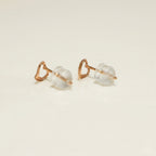 K18 ピンクゴールド 6mmハート スタッドピアス