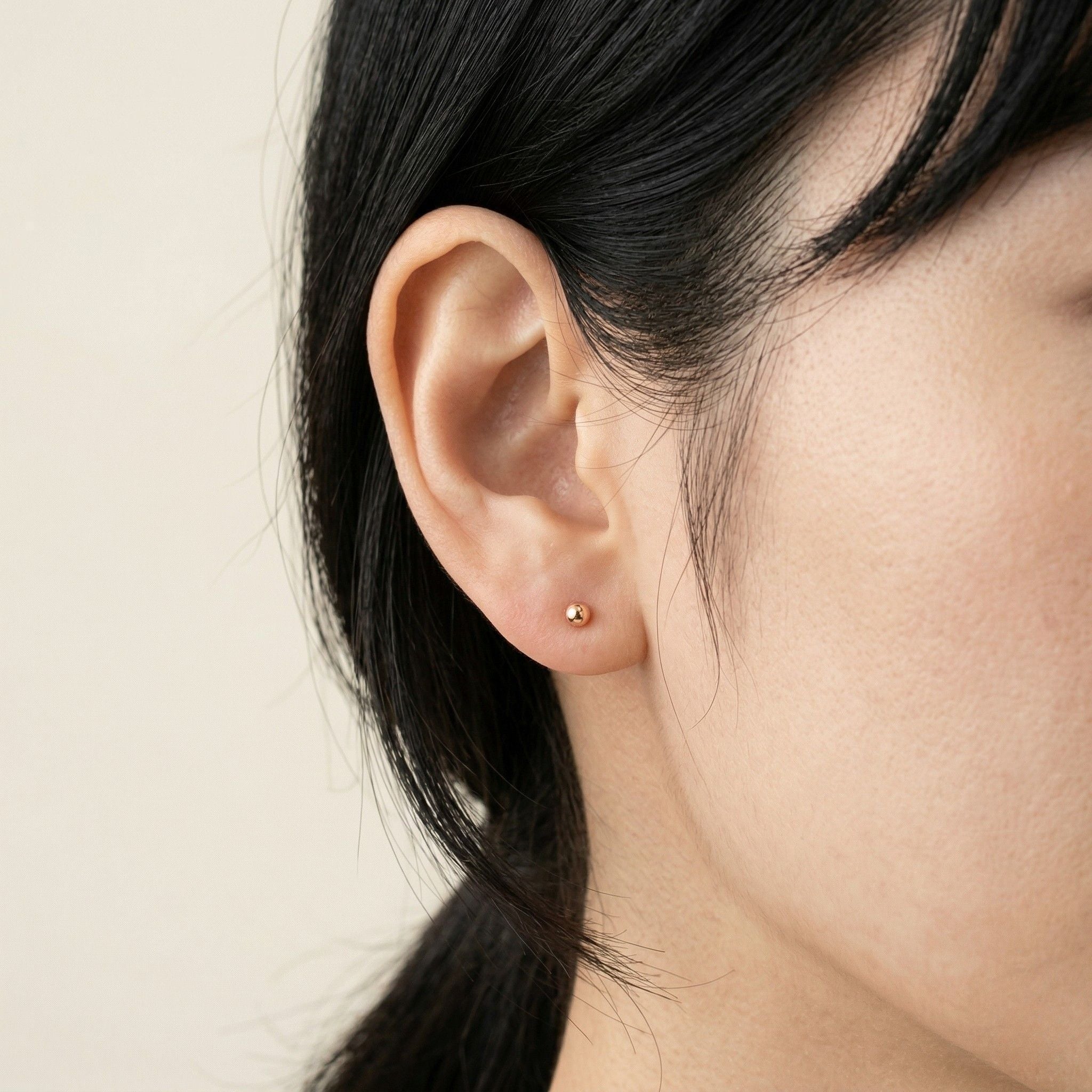 K18 ピンクゴールド 2.5mmボール スタッドピアス