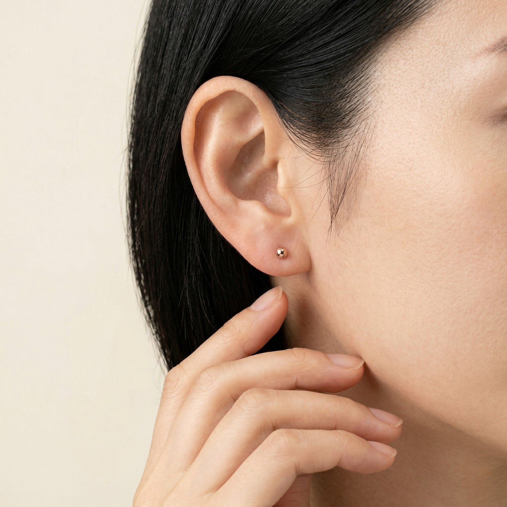 K18 ピンクゴールド 2.5mmボール スタッドピアス