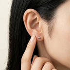 K14 ホワイトゴールド 3mmボール スタッドピアス