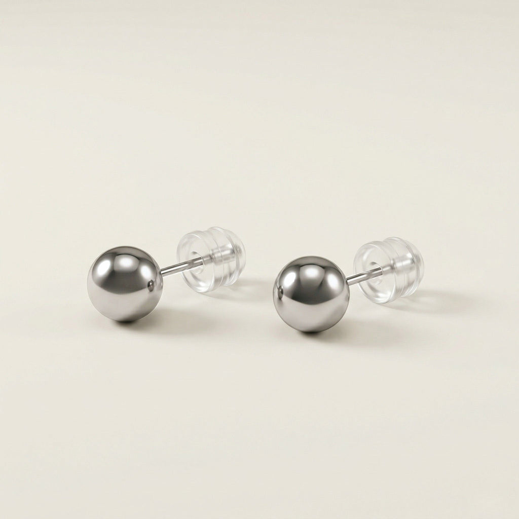 PT900 プラチナ 6mmボール スタッドピアス