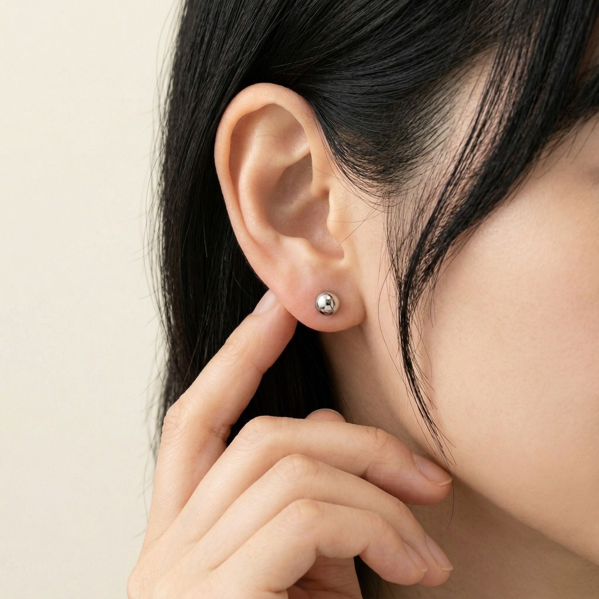 PT900 プラチナ 6mmボール スタッドピアス