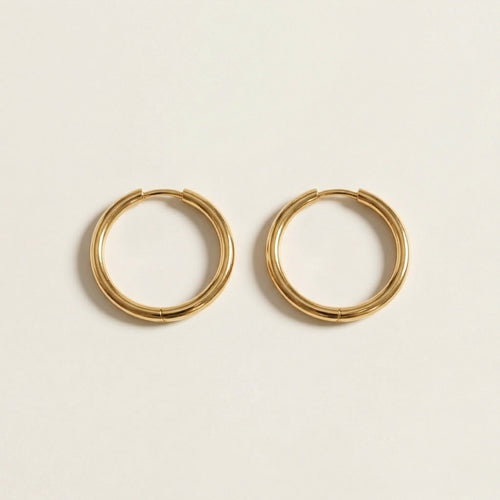 K18 ゴールド 20×2mmリング フープピアス