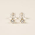 K18 ゴールド スタッドピアス（SIクラス ダイヤモンド計0.25ct）