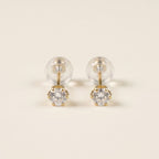 K18 ゴールド スタッドピアス（SIクラス ダイヤモンド計0.25ct）