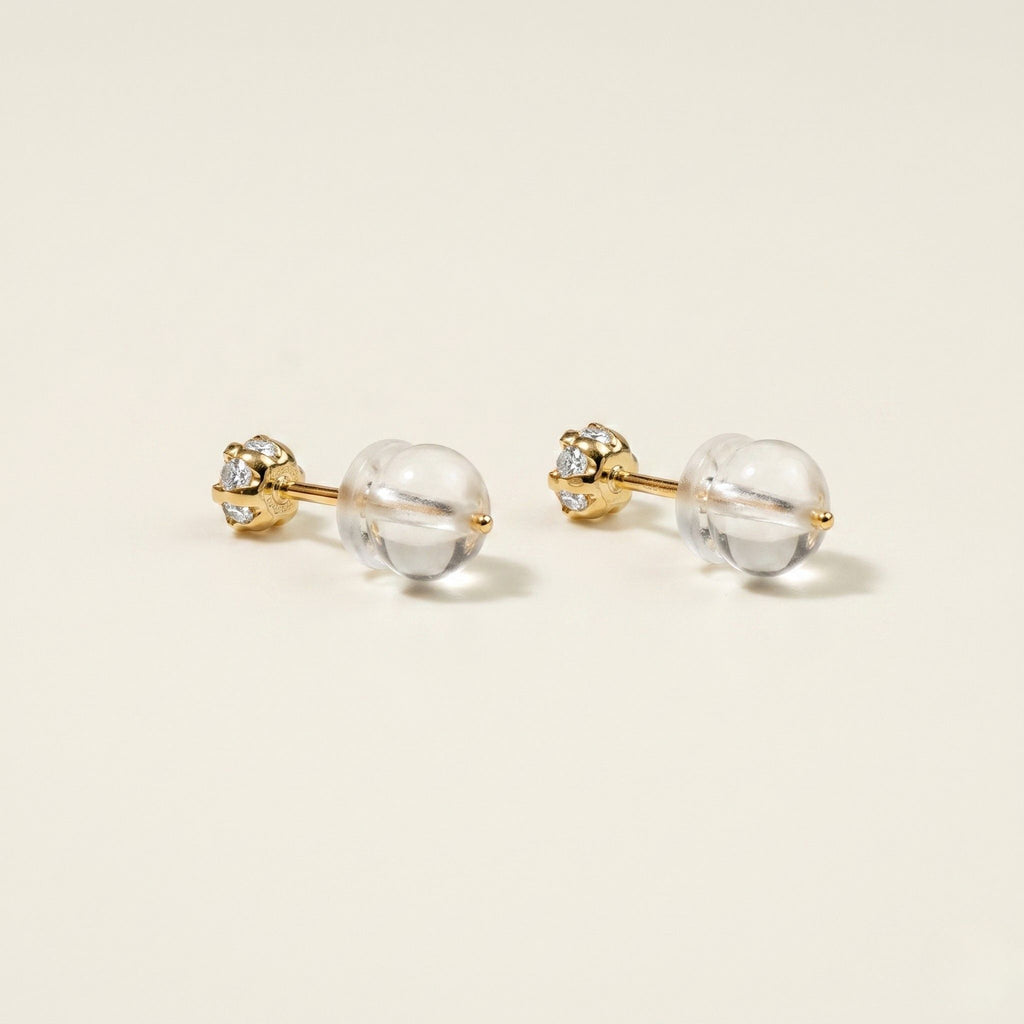 K18 ゴールド スタッドピアス（SIクラス ダイヤモンド計0.25ct）