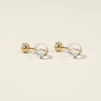 K18 ゴールド スタッドピアス（SIクラス ダイヤモンド計0.25ct）