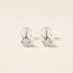 PT900 プラチナ スタッドピアス（SIクラス ダイヤモンド計0.25ct）
