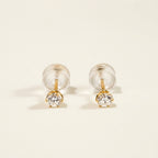 K18 ゴールド スタッドピアス（SIクラス ダイヤモンド計0.08ct）