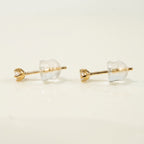 K18 ゴールド スタッドピアス（SIクラス ダイヤモンド計0.08ct）