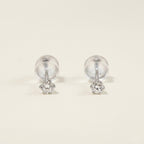 PT900 プラチナ スタッドピアス（SIクラス ダイヤモンド計0.10ct）