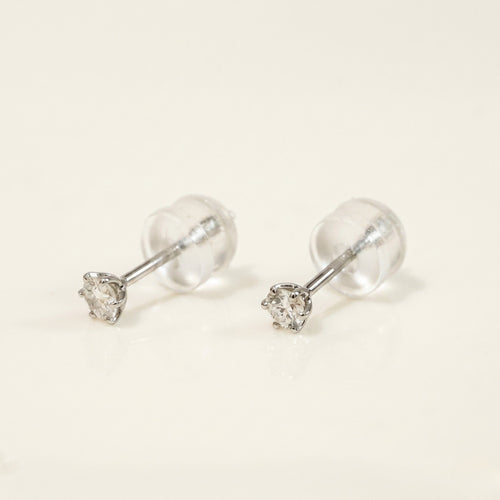 PT900 プラチナ スタッドピアス（SIクラス ダイヤモンド計0.08ct）