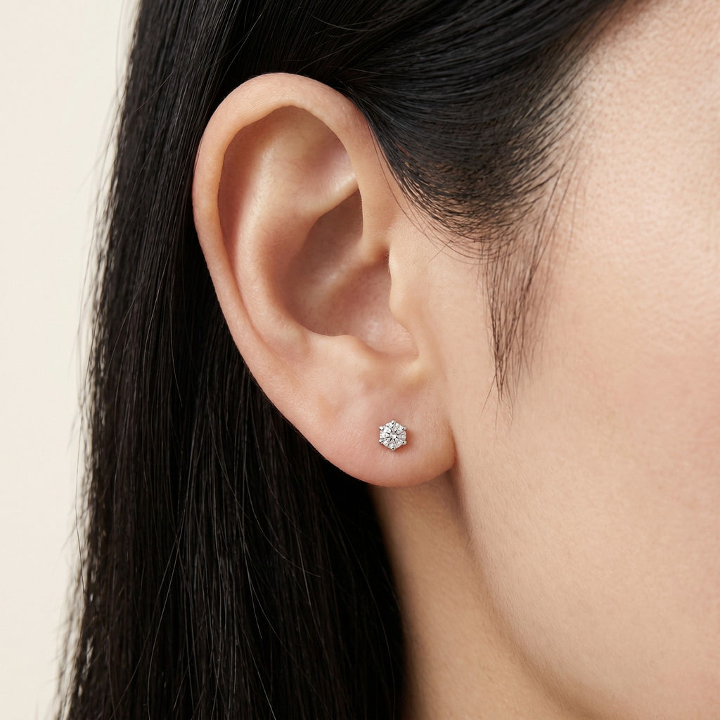 PT900 プラチナ スタッドピアス（SIクラス ダイヤモンド計0.10ct）