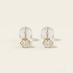 K18 ゴールド スタッドピアス（SIクラス ダイヤモンド計0.20ct）