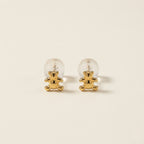 K18 ゴールド テディベアー スタッドピアス