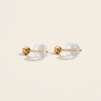 K18 ゴールド ベゼル スタッドピアス（SIクラス ダイヤモンド計0.10ct）