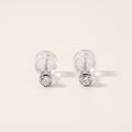 PT900 プラチナ ベゼル スタッドピアス（SIクラス ダイヤモンド計0.10ct）