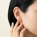 K18 ゴールド テディベアー スタッドピアス