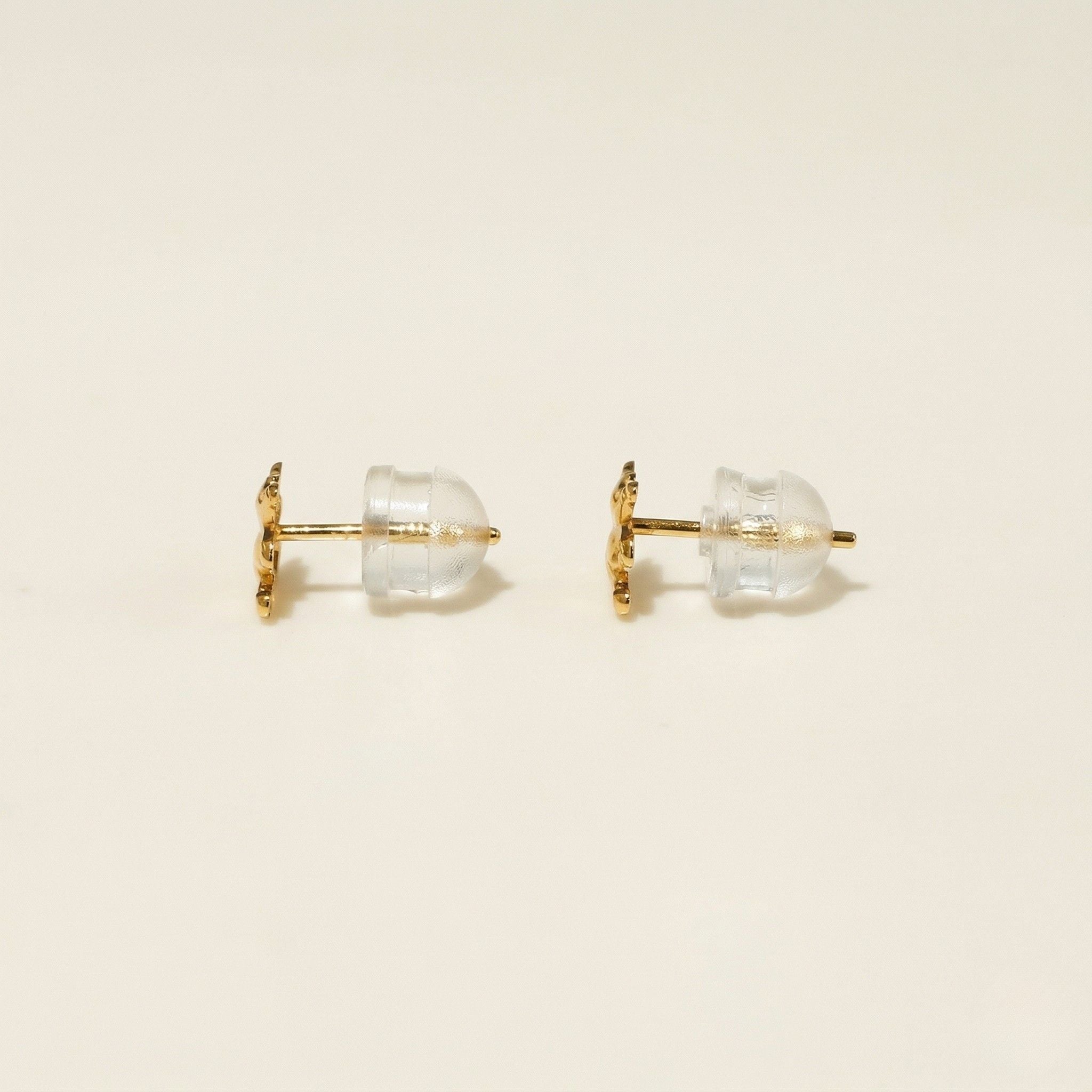 K18 ゴールド テディベアー スタッドピアス