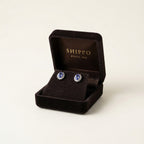 K18 ホワイトゴールド スタッドピアス（タンザナイト｜ダイヤモンドD0.34ct）