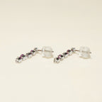 K14 ホワイトゴールド スタッドピアス（ピンクトルマリン｜キュービックジルコニア）