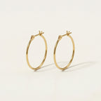 K18 ゴールド 20×1mmリング フープピアス