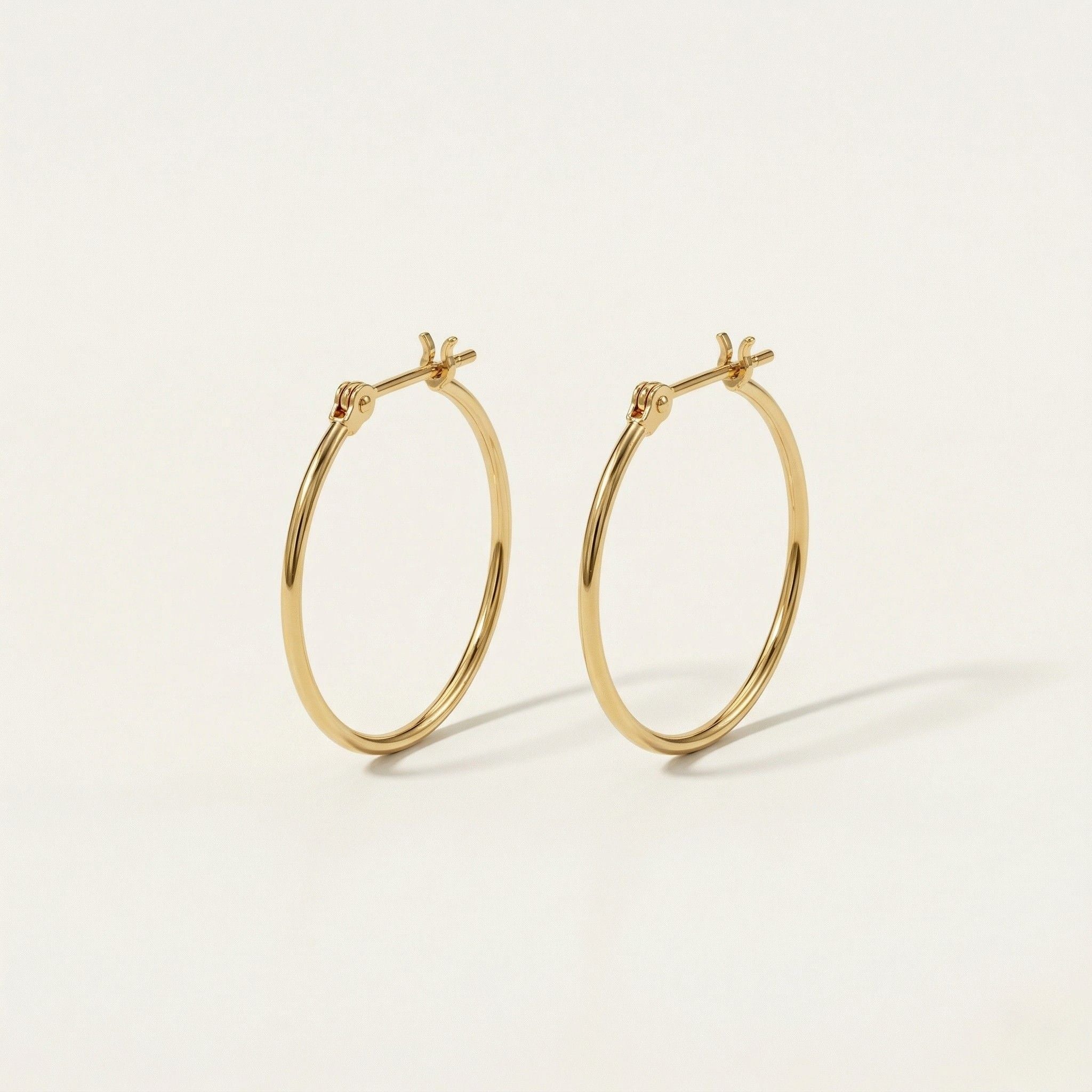 K18 ゴールド 20×1mmリング フープピアス