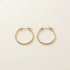 K18 ゴールド 20×1mmリング フープピアス