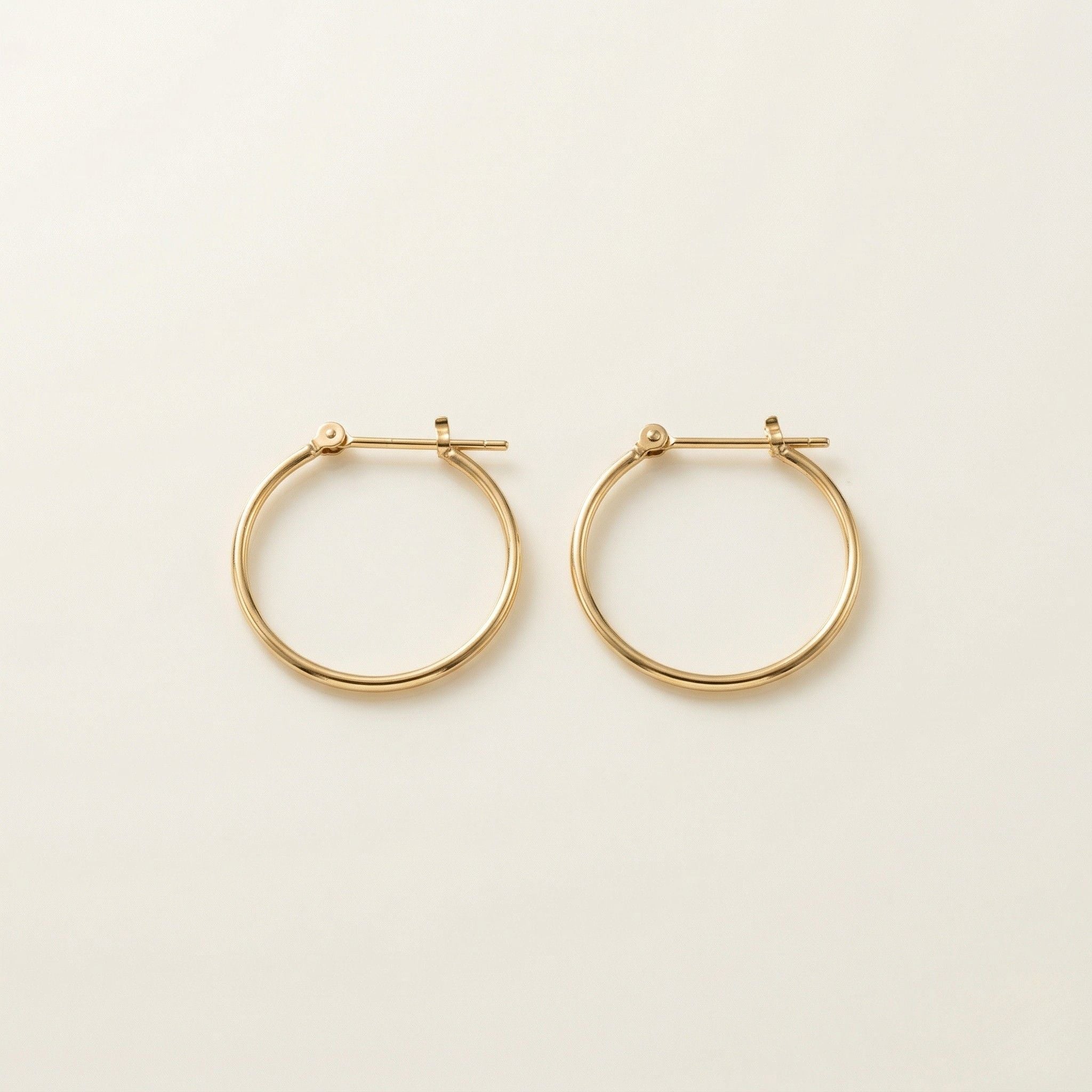 K18 ゴールド 20×1mmリング フープピアス