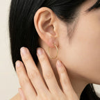 K18 ゴールド 20×1mmリング フープピアス