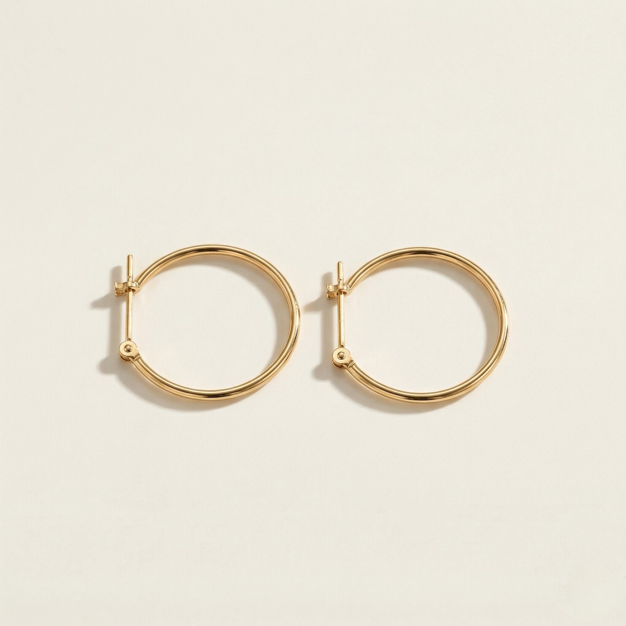 K18 ゴールド 20×1mmリング フープピアス