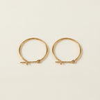 K18 ゴールド 20×1mmリング フープピアス
