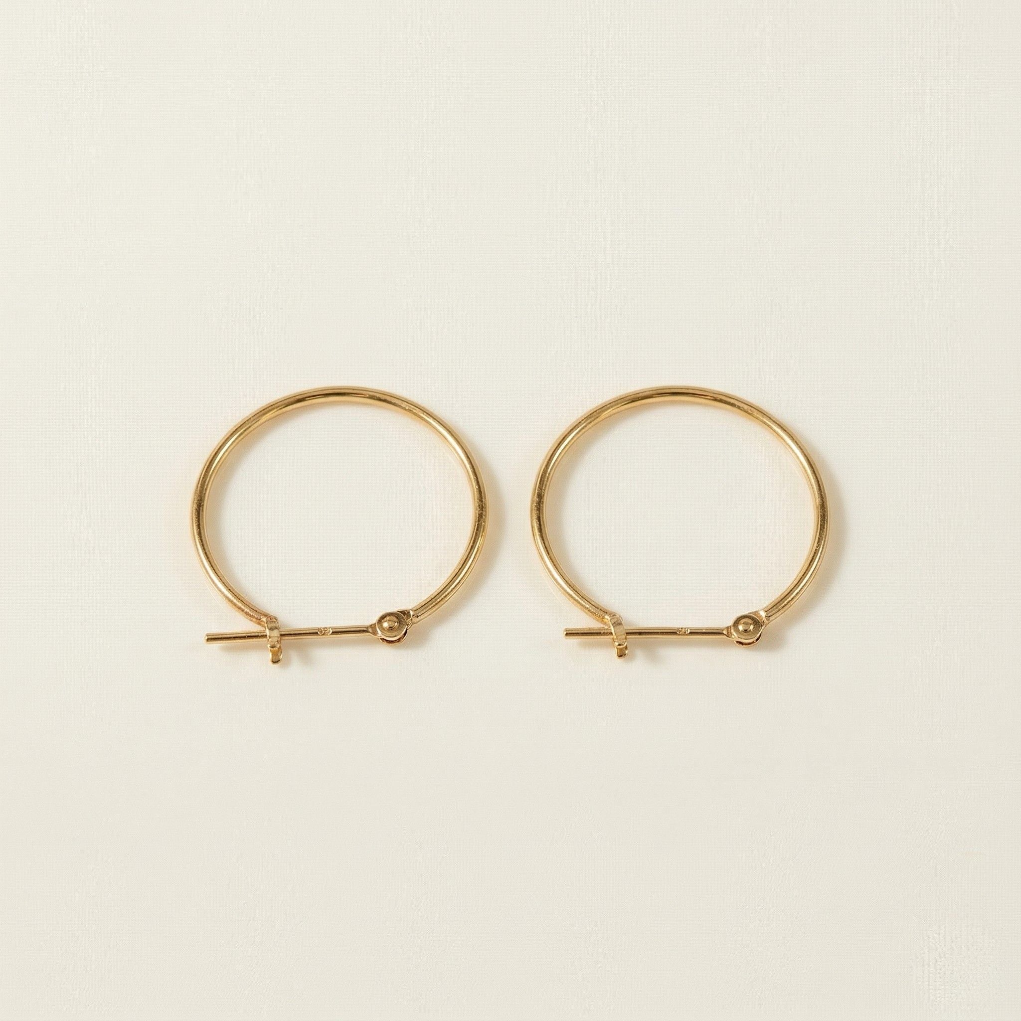 K18 ゴールド 20×1mmリング フープピアス