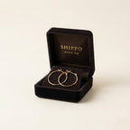 K18 ゴールド 20×1mmリング フープピアス