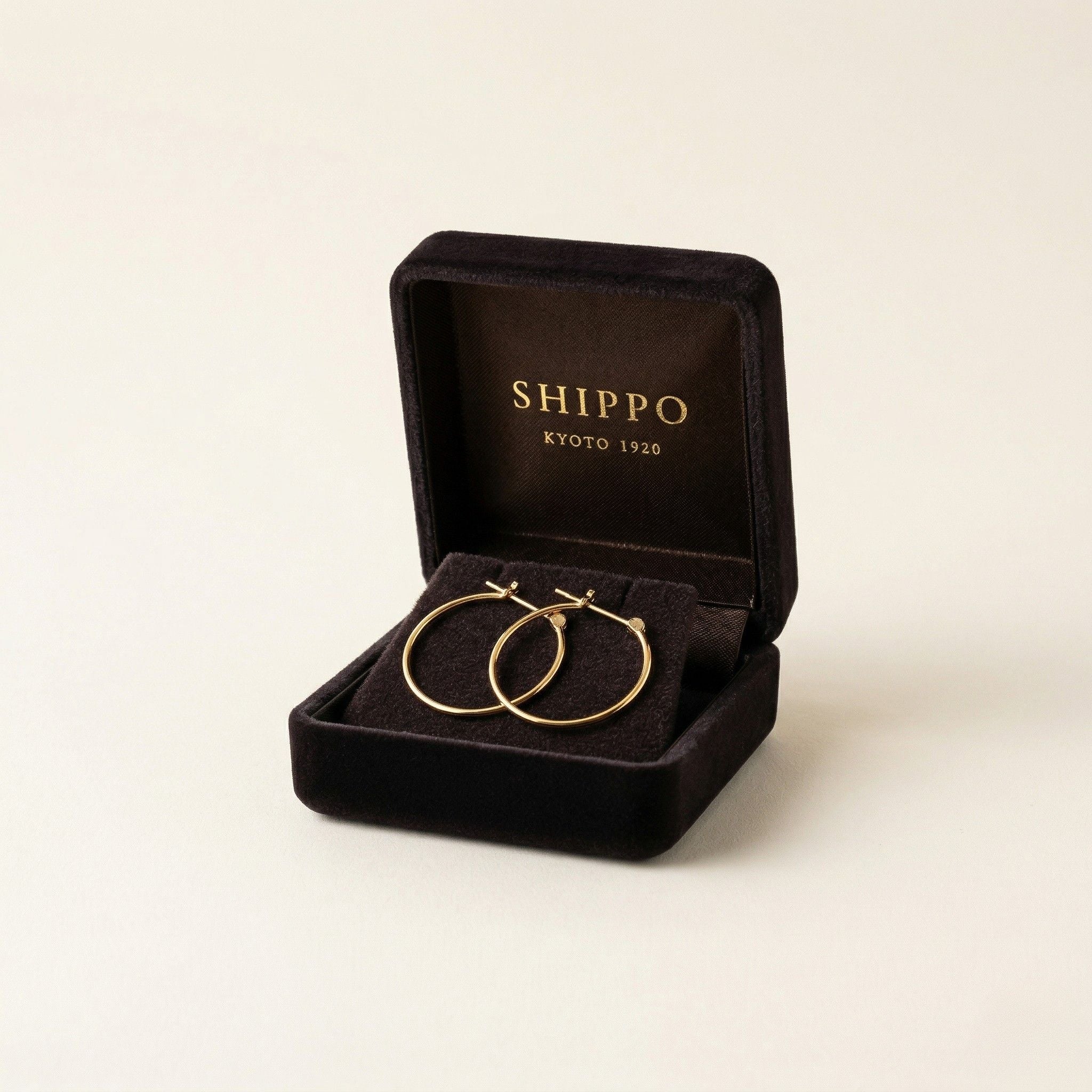 K18 ゴールド 20×1mmリング フープピアス