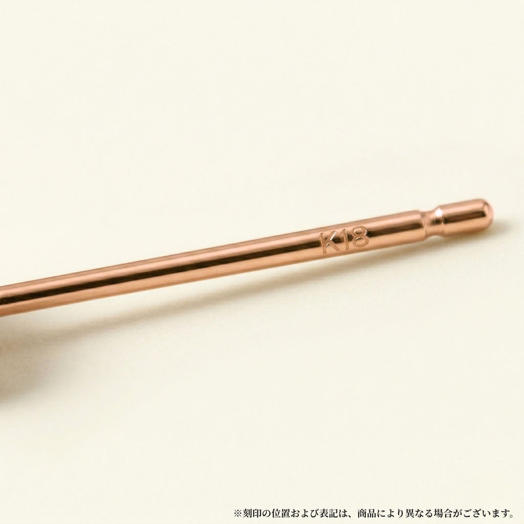 K18 ピンクゴールド スタッドピアス（ダイヤモンド0.08ct）